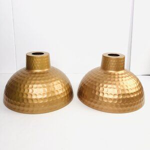 2 Ceiling Pendant Light Lampshade Cooper Metal Hanging Dining Kitchen Island